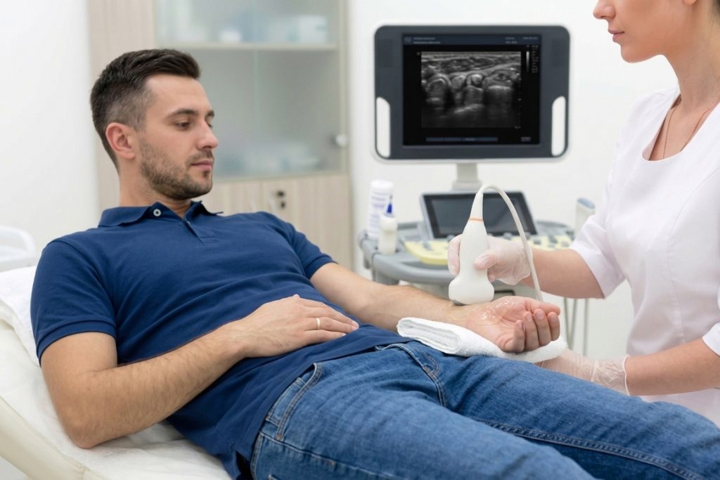 ecografía de muñeca en Clínica Magnasalud (Valencia) - imagen generada por IA