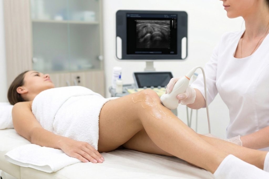 ecografía de rodilla en Clínica Magnasalud (Valencia) - imagen generada por IA